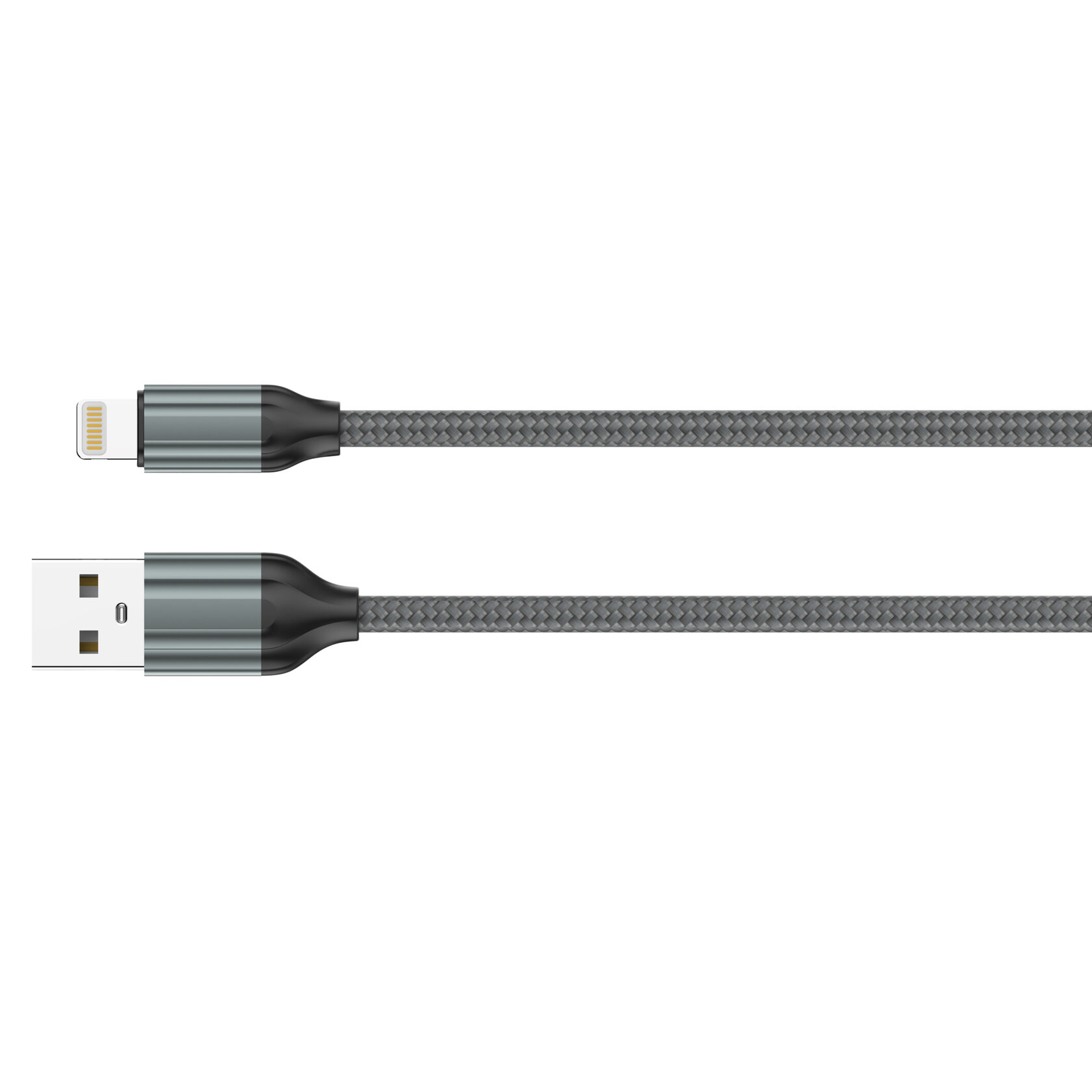 фото Ldnio ls432/ usb кабель lightning/ 2m/ 2.4a/ медь: 120 жил/ нейлоновая оплетка/ gray