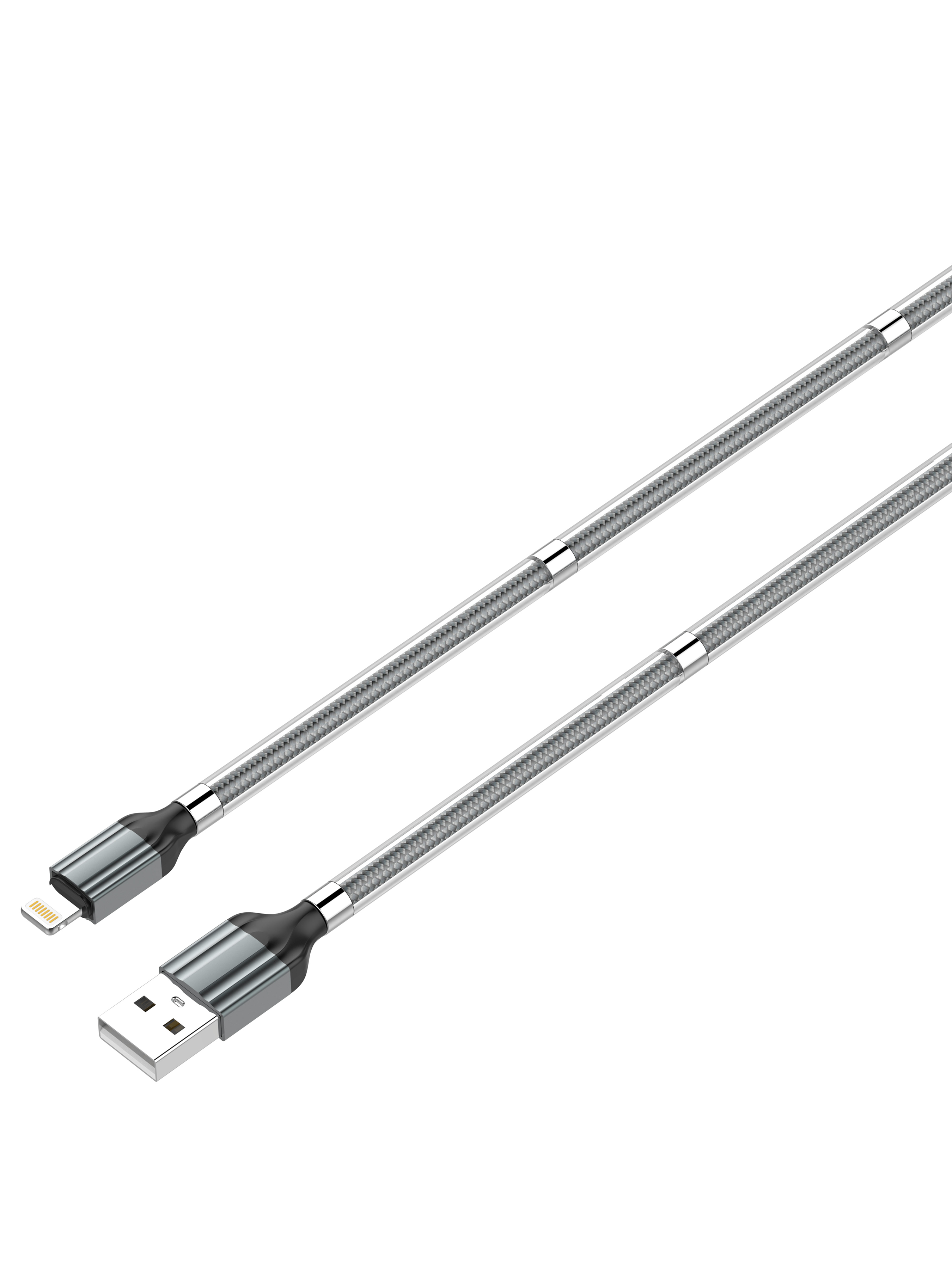 фото Ldnio ls511/ usb кабель micro/ 1m/ 2.4a/ медь: 86 жил/ магнитная оплетка/ white