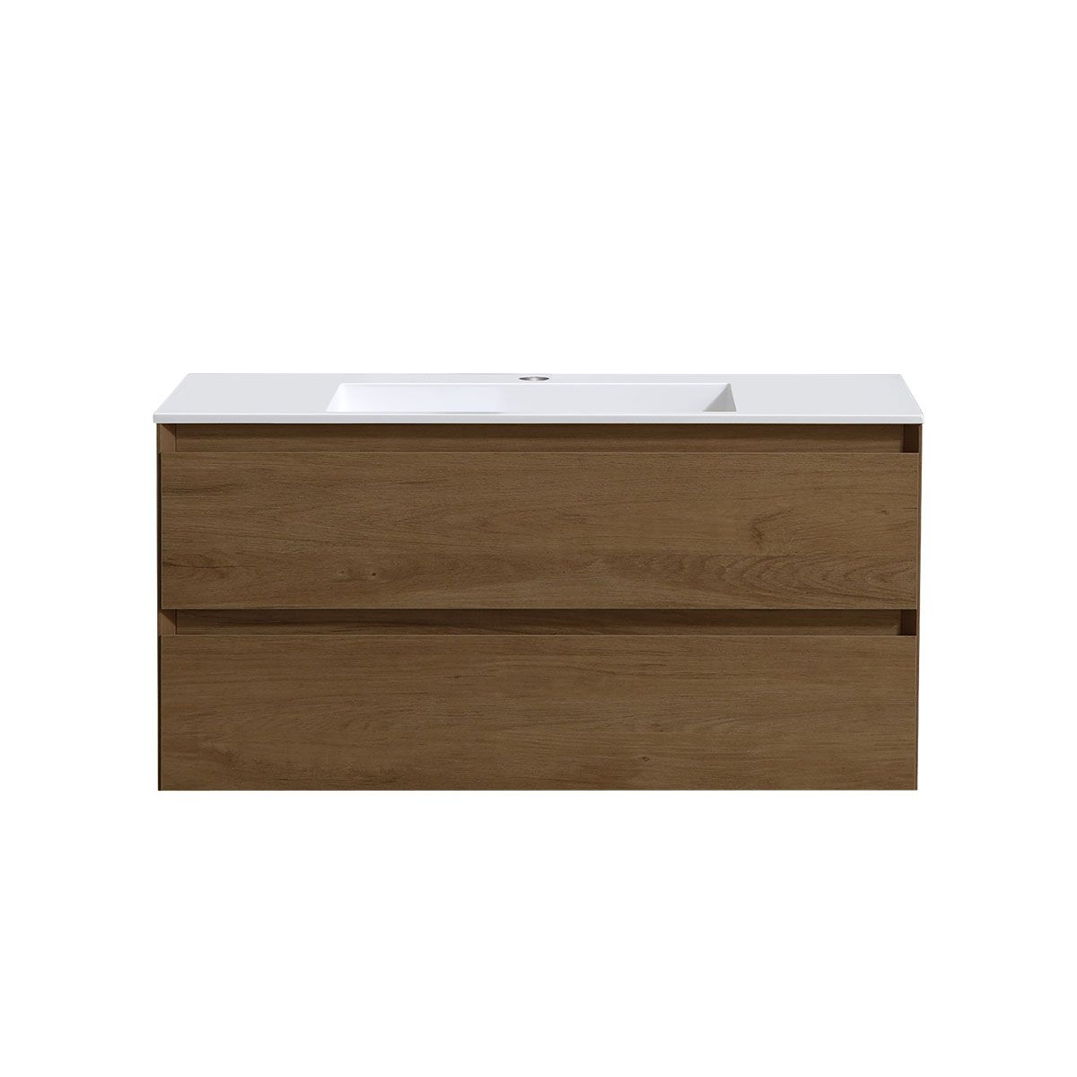 

Тумба Vincea Luka 1000 подвесная, 2 выкатных ящика soft-close, T.Oak с умывальником VCB-13, Коричневый