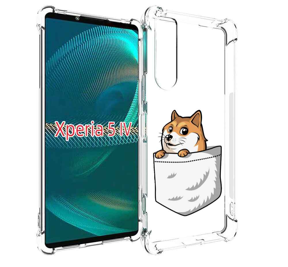 

Чехол MyPads Корги в кармане для Sony Xperia 5 IV (5-4), Прозрачный, Tocco