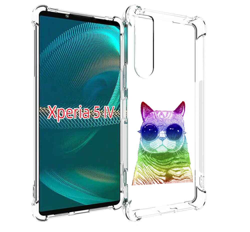

Чехол MyPads Кот в очках для Sony Xperia 5 IV (5-4), Прозрачный, Tocco