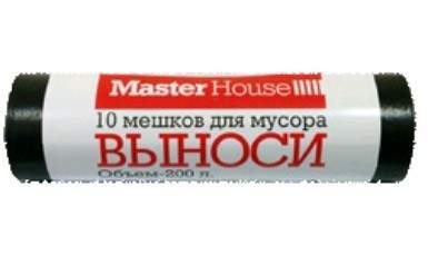 фото Мешки для мусора master house арт. 607173, 200 литров, 10 шт. в уп. - 3 упак. nobrand