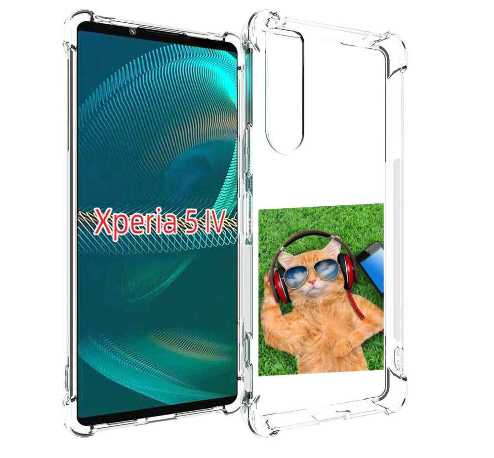 

Чехол MyPads Кот-кайфарик для Sony Xperia 5 IV (5-4), Прозрачный, Tocco