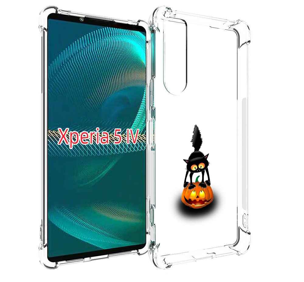 

Чехол MyPads Котик с тыквой для Sony Xperia 5 IV (5-4), Прозрачный, Tocco