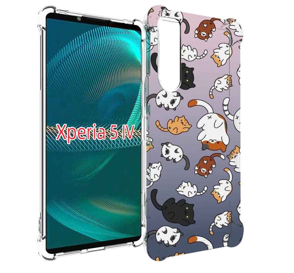 

Чехол MyPads Котики-летают для Sony Xperia 5 IV (5-4), Прозрачный, Tocco