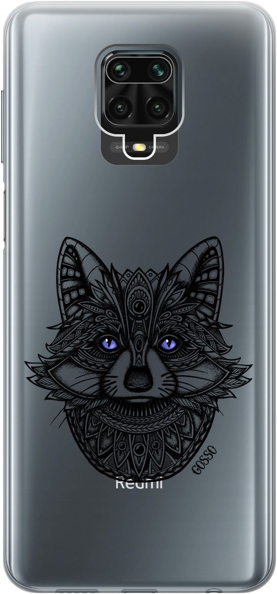 

Чехол на Xiaomi Redmi Note 9s "Grand Raccoon" прозрачный, Прозрачный;синий, 0