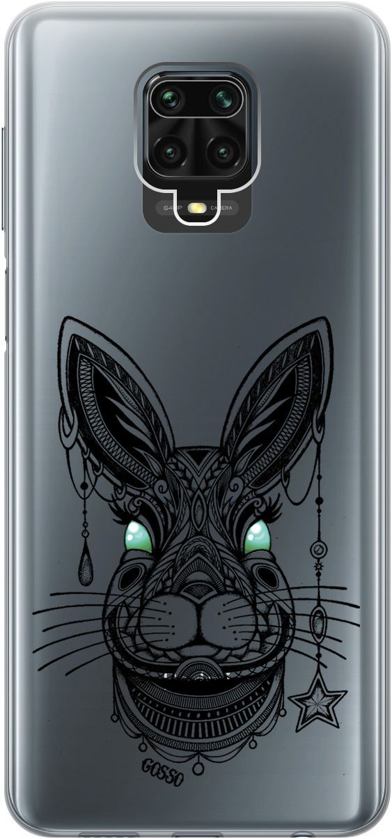 

Чехол на Xiaomi Redmi Note 9s "Grand Rabbit" прозрачный, Прозрачный;зеленый, 0