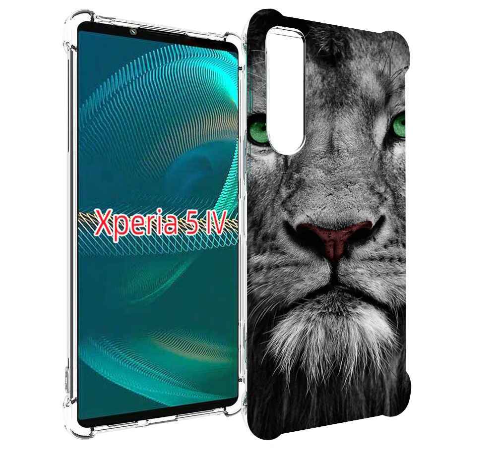 

Чехол MyPads Лев-зеленоглазый мужской для Sony Xperia 5 IV (5-4), Прозрачный, Tocco