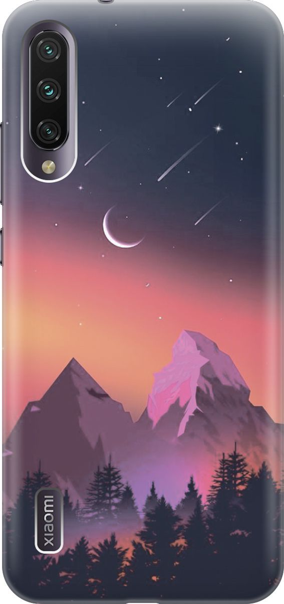

Чехол на Xiaomi Mi A3 "Горы и звездопад", Оранжевый;черный, 7795