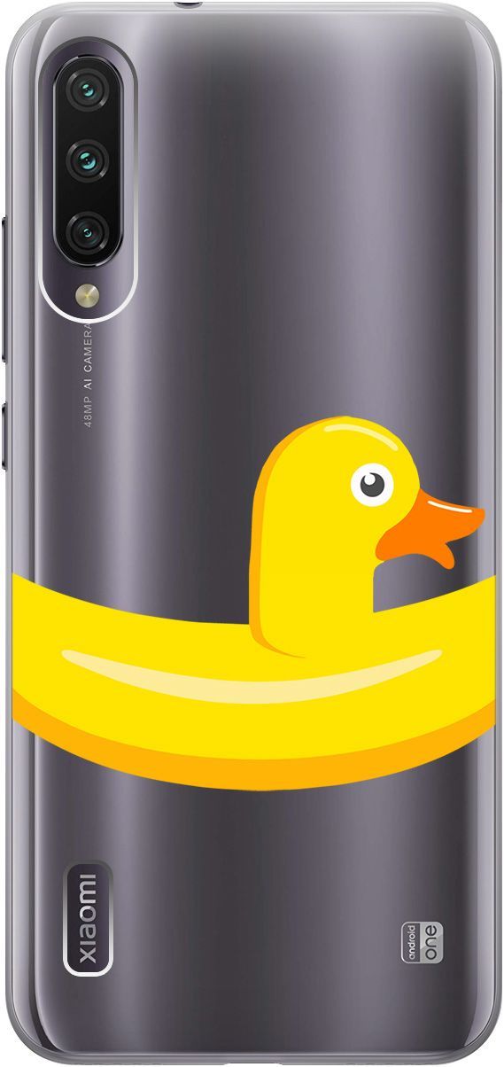 

Чехол на Xiaomi Mi A3 "Duck Swim Ring" прозрачный, Прозрачный;белый, 5516