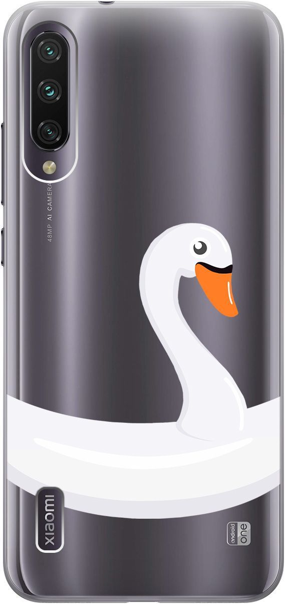 

Чехол на Xiaomi Mi A3 "Swan Swim Ring" прозрачный, Прозрачный;белый, 5516