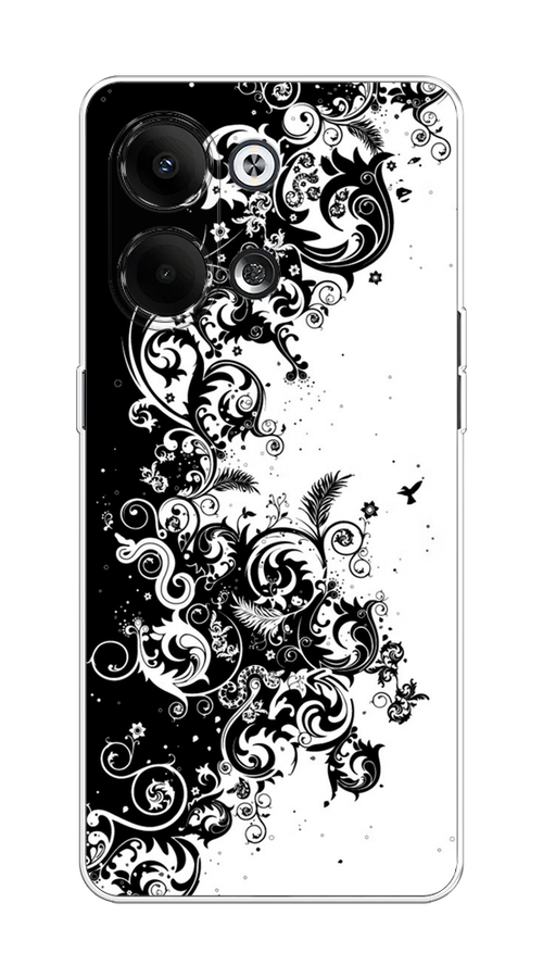 

Чехол на Oppo Reno9 "Черно белый узор", Белый;черный;серый, 2512750-3