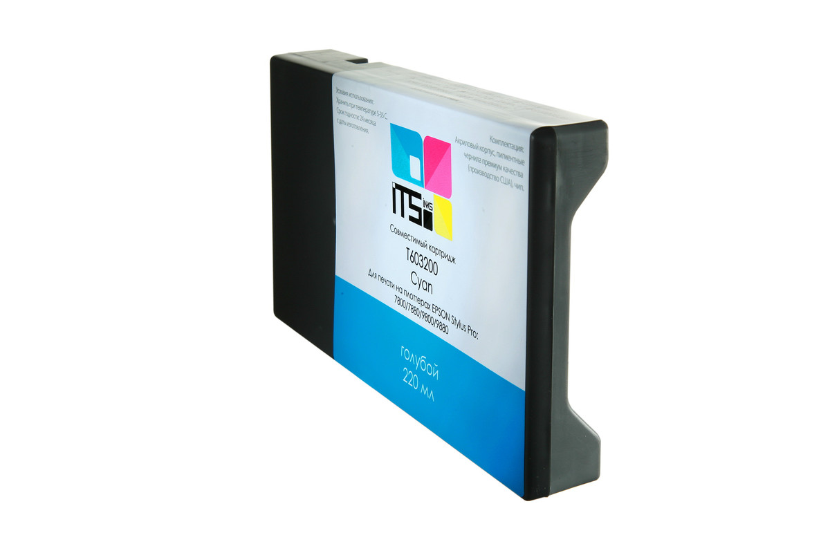 

Картридж ITSinks для Epson Stylus PRO 7800,9800, C13T603200, Cyan, 220 мл, Голубой