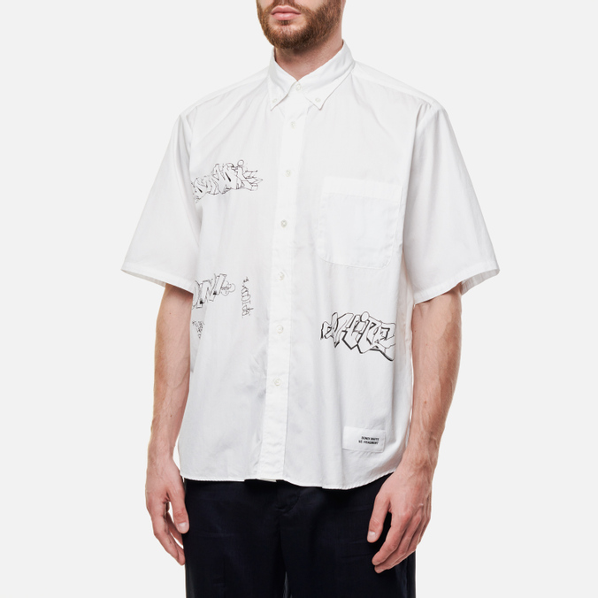 

Рубашка мужская Uniform experiment UE-220002-WHITE белая S, UE-220002-WHITE