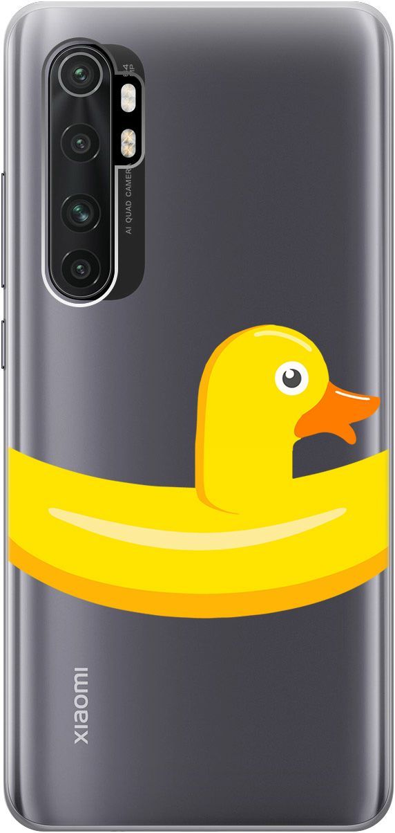 

Чехол на Xiaomi Mi Note 10 Lite "Duck Swim Ring" прозрачный, Прозрачный;белый, 5521