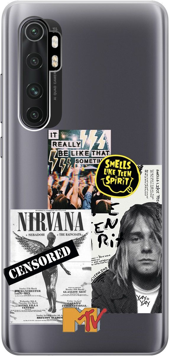 

Чехол на Xiaomi Mi Note 10 Lite "Nirvana" прозрачный, Прозрачный;белый, 5521
