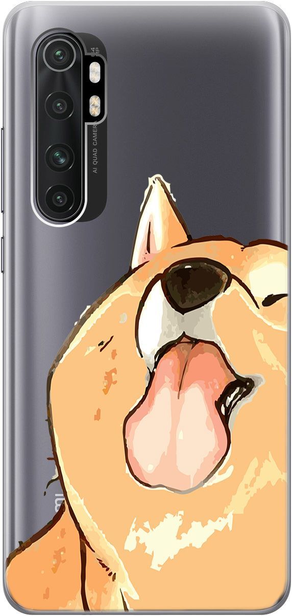 

Чехол на Xiaomi Mi Note 10 Lite "Shiba" прозрачный, Прозрачный;бежевый, 5521