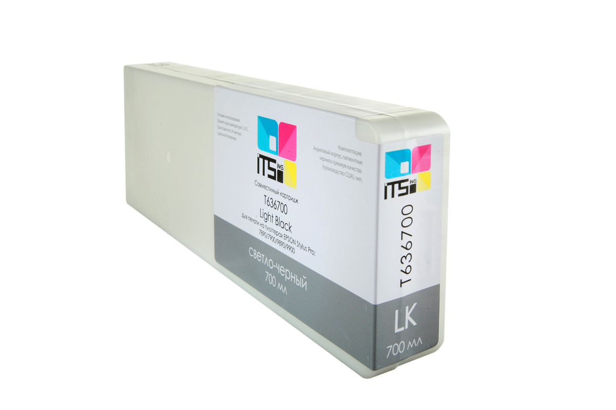 

Картридж ITSinks для Epson Stylus PRO 7900,9900, C13T636700, Light Black, 700 мл, Черный