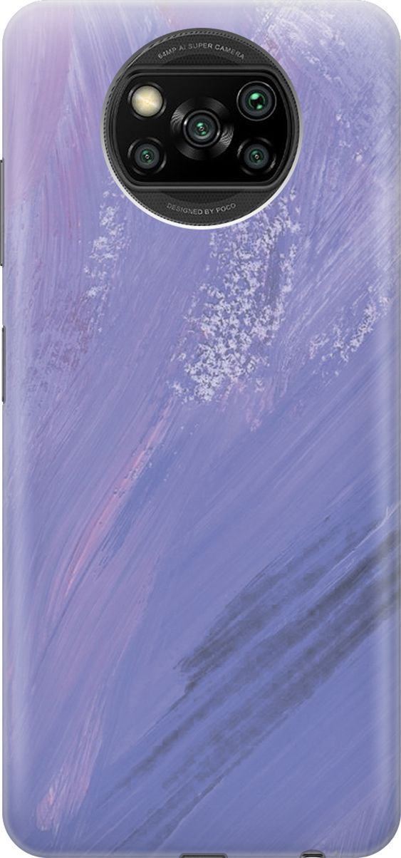 

Чехол на Xiaomi Poco X3 "Сиреневые мазки", Серый;фиолетовый, 7870