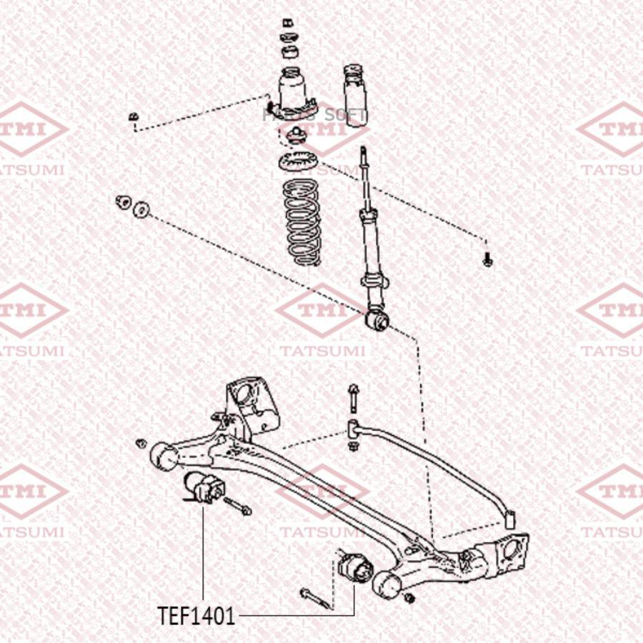 

TATSUMI Сайлентблок задней балки TOYOTA Corolla ->06