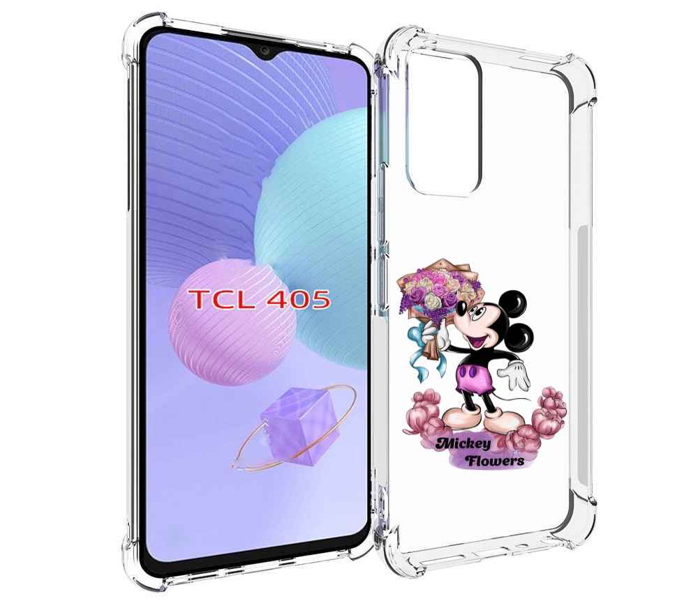 

Чехол MyPads микки-с-цветами женский для TCL 405, Tocco