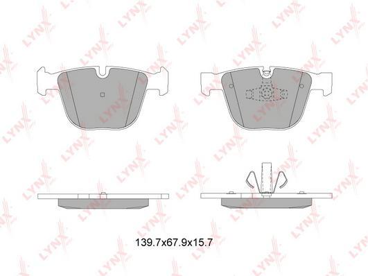 

Колодки тормозные BMW F07 GT 535-550 10-/F01/02/03/04 730-760 08- задние 1шт LYNXAUTO