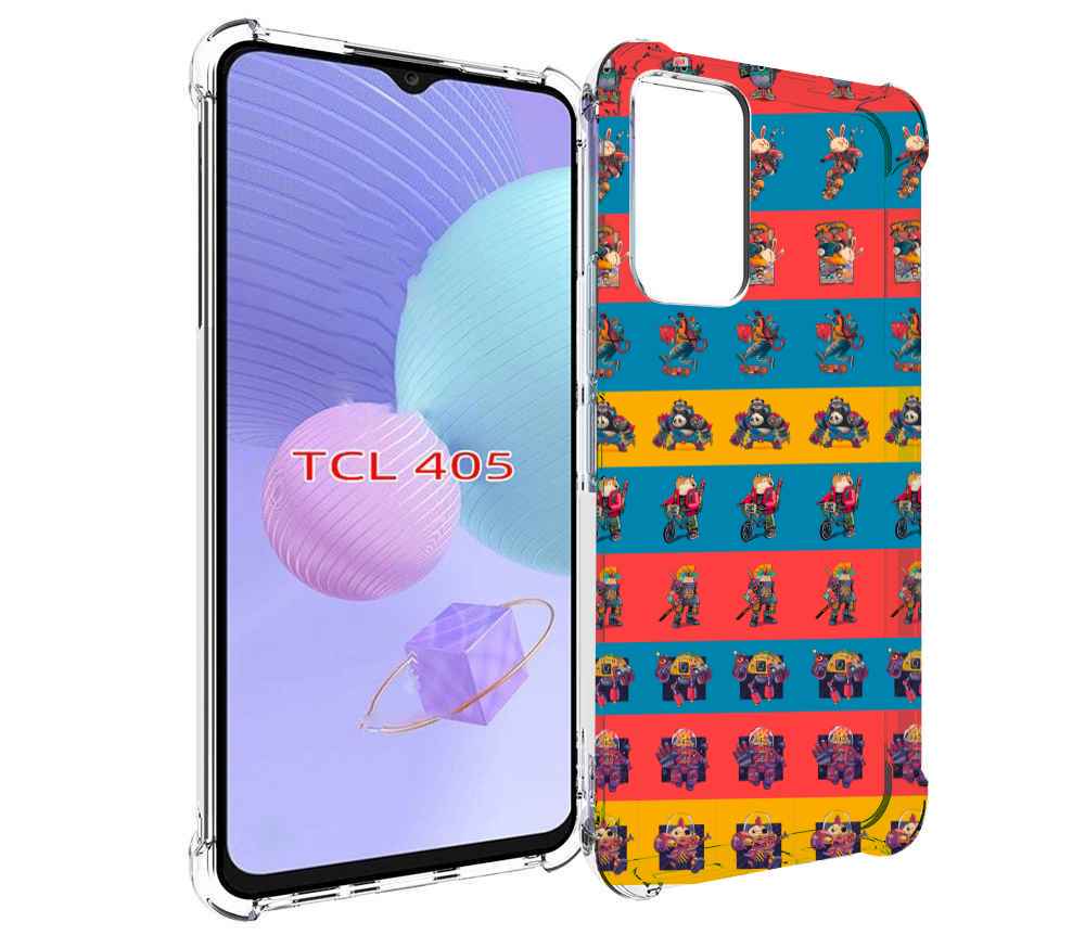 

Чехол MyPads много стикеров для TCL 405, Tocco