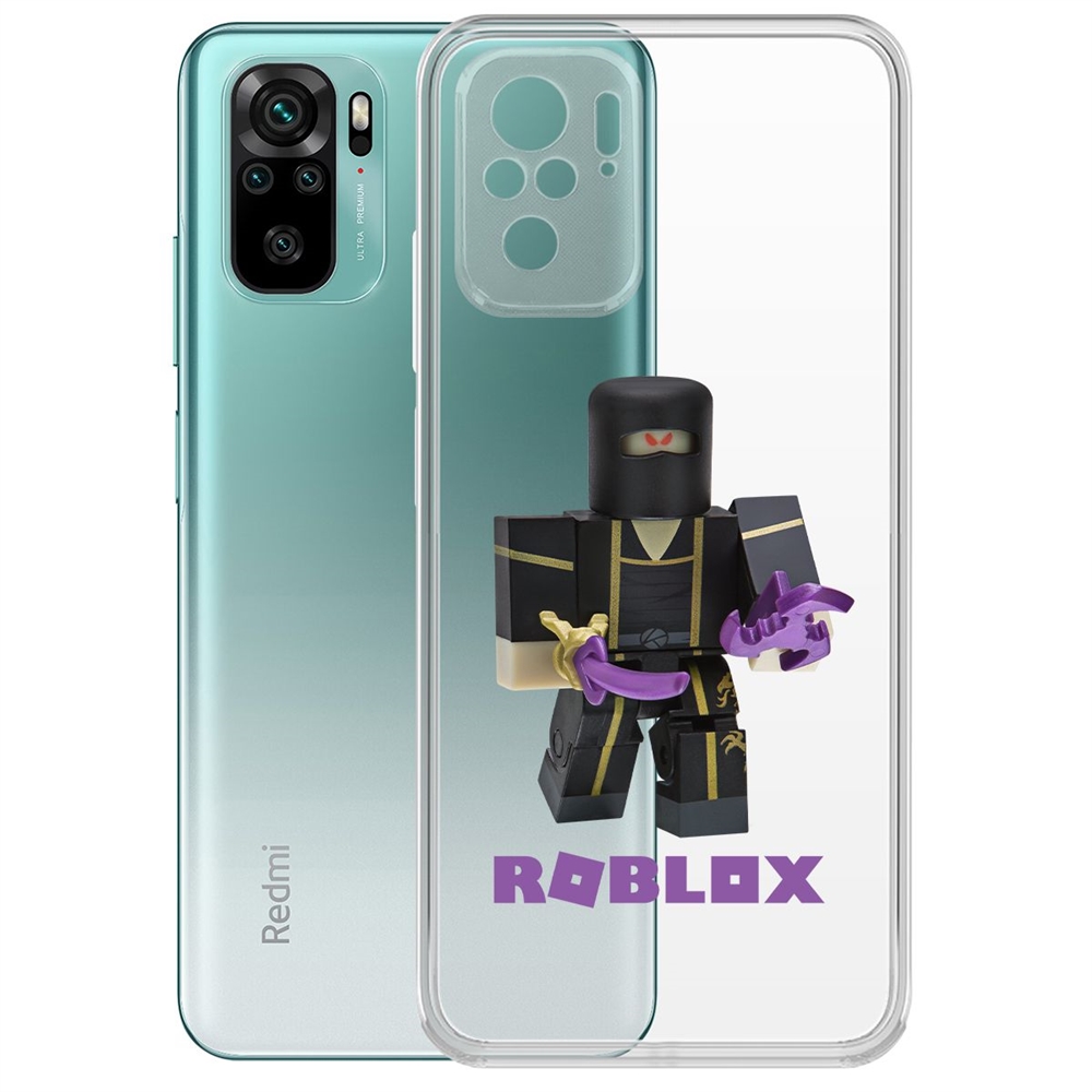 

Чехол-накладка Roblox-Ниндзя Ассасин для Xiaomi Redmi Note 10/ Note 10S, Прозрачный