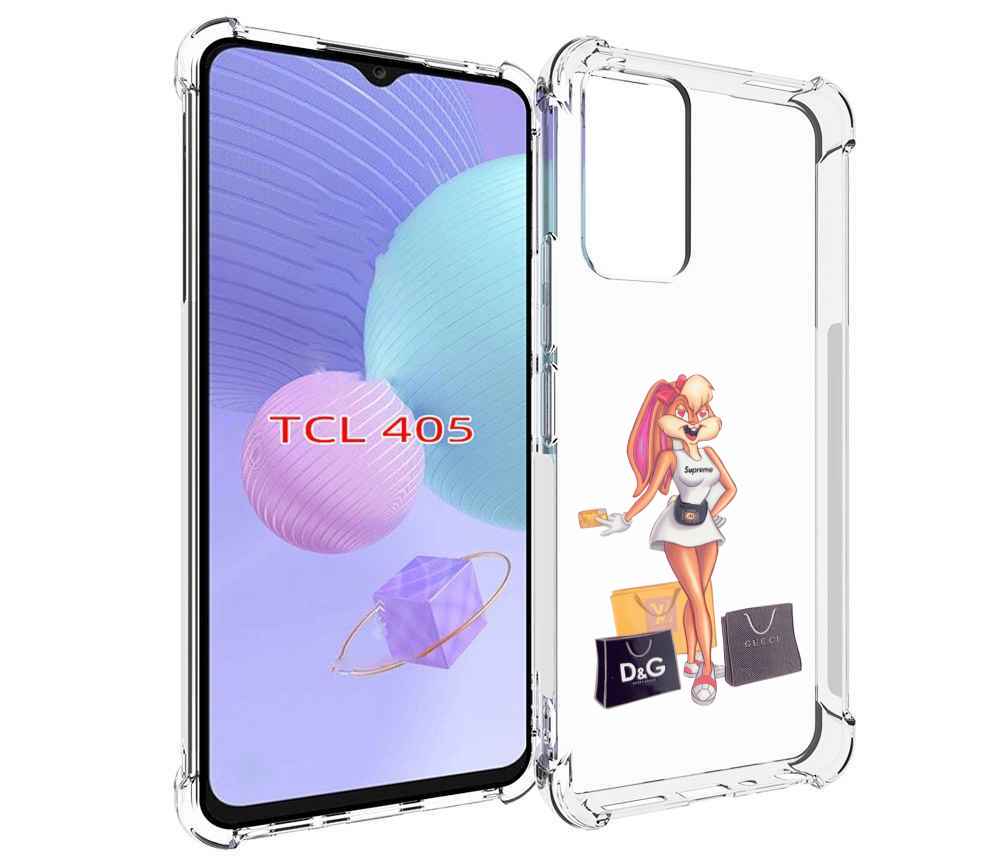 

Чехол MyPads модница-зайка женский для TCL 405, Tocco