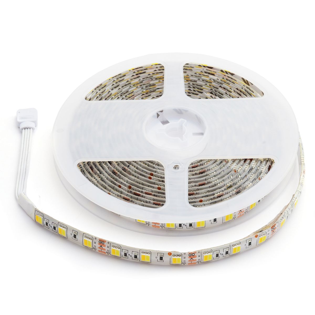 фото Светодиодная влагозащищенная лента apeyron 14,4w/m 60led/m 5050smd холодный белый/теплый б