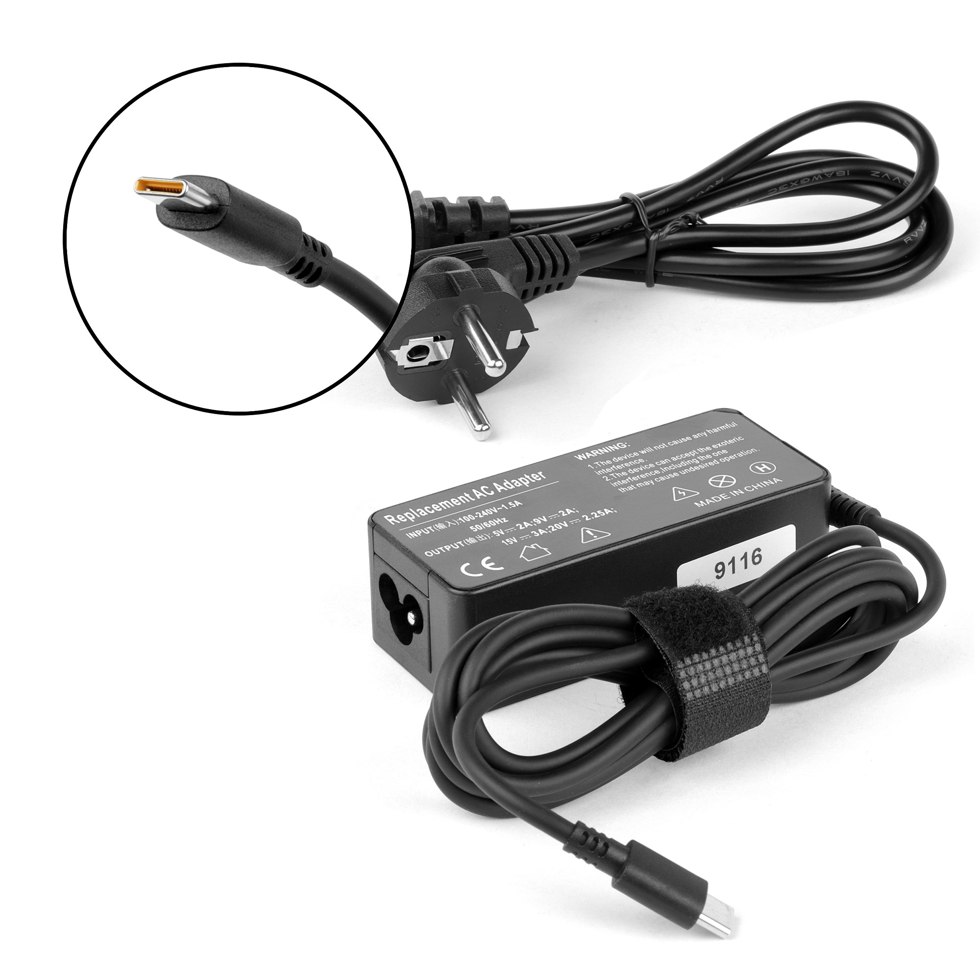 

Блок питания для ноутбука Lenovo 20V 2.25A (USB Type-C) 45W 00HM633