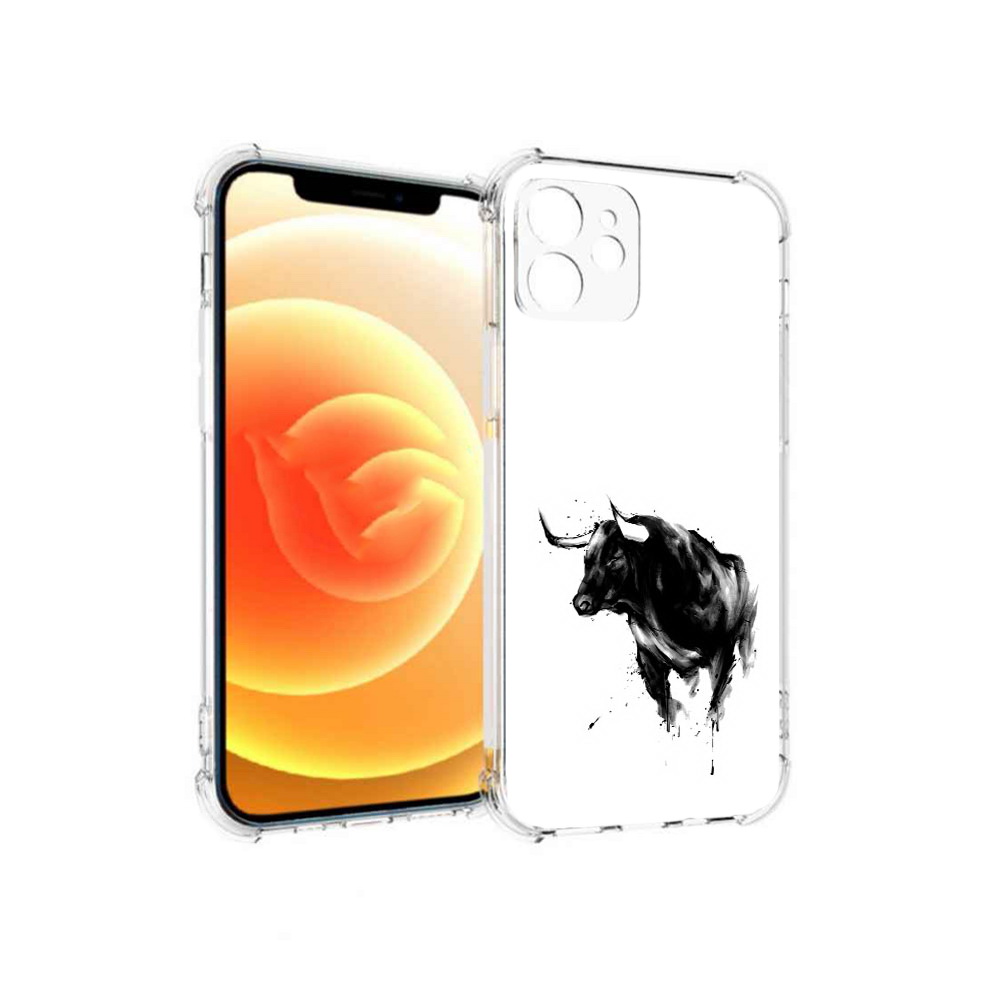 

Чехол MyPads Tocco для Apple iPhone 12 бык (PT157543.607.254), Прозрачный, Tocco
