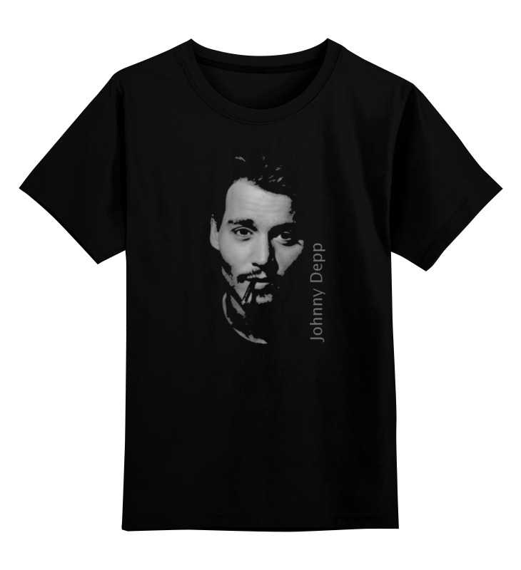 

Футболка детская Printio Johnny depp цв. черный р. 128, Johnny depp