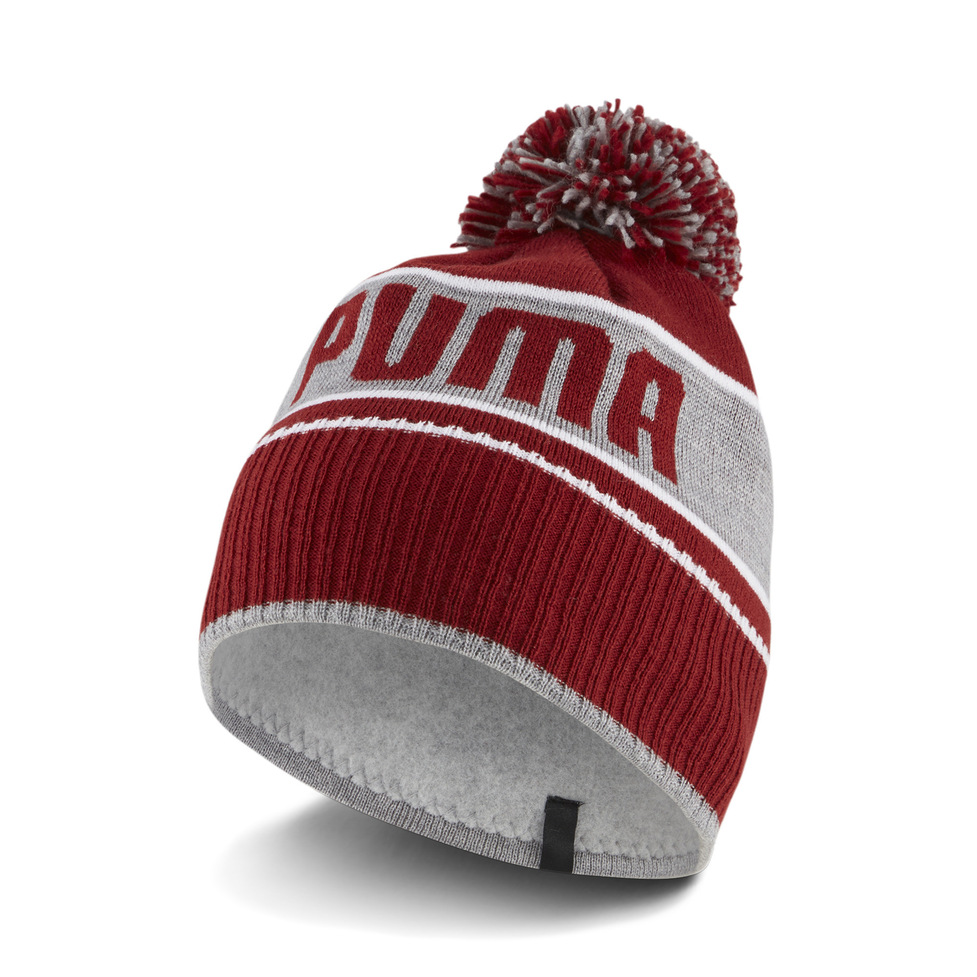 фото Шапка бини унисекс puma pom beanie красная, one size