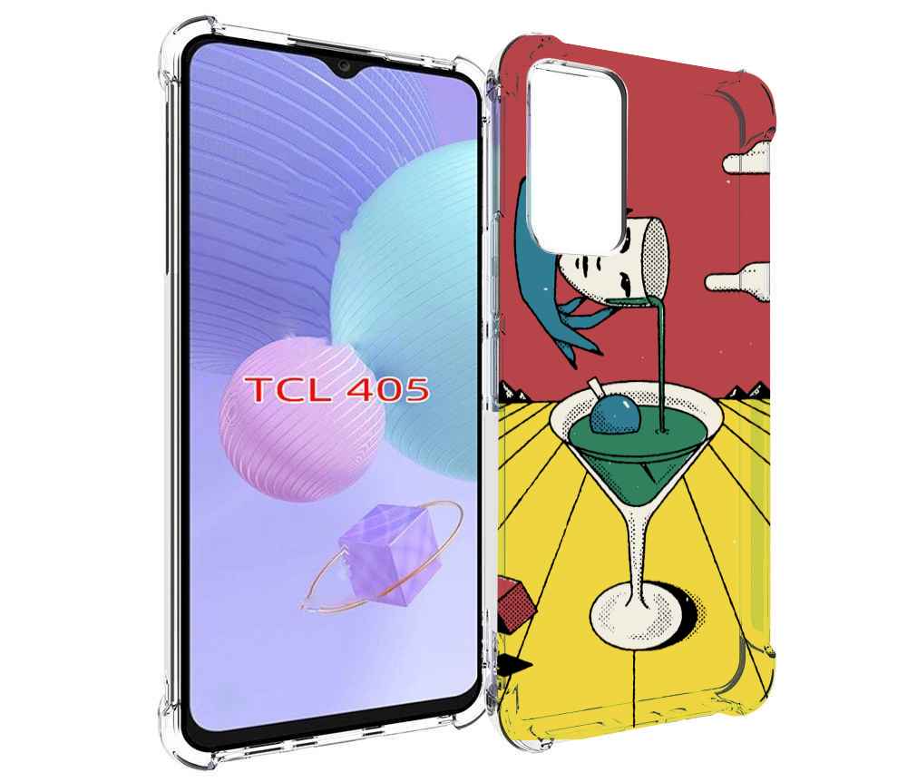 Чехол MyPads необычный напиток для TCL 405