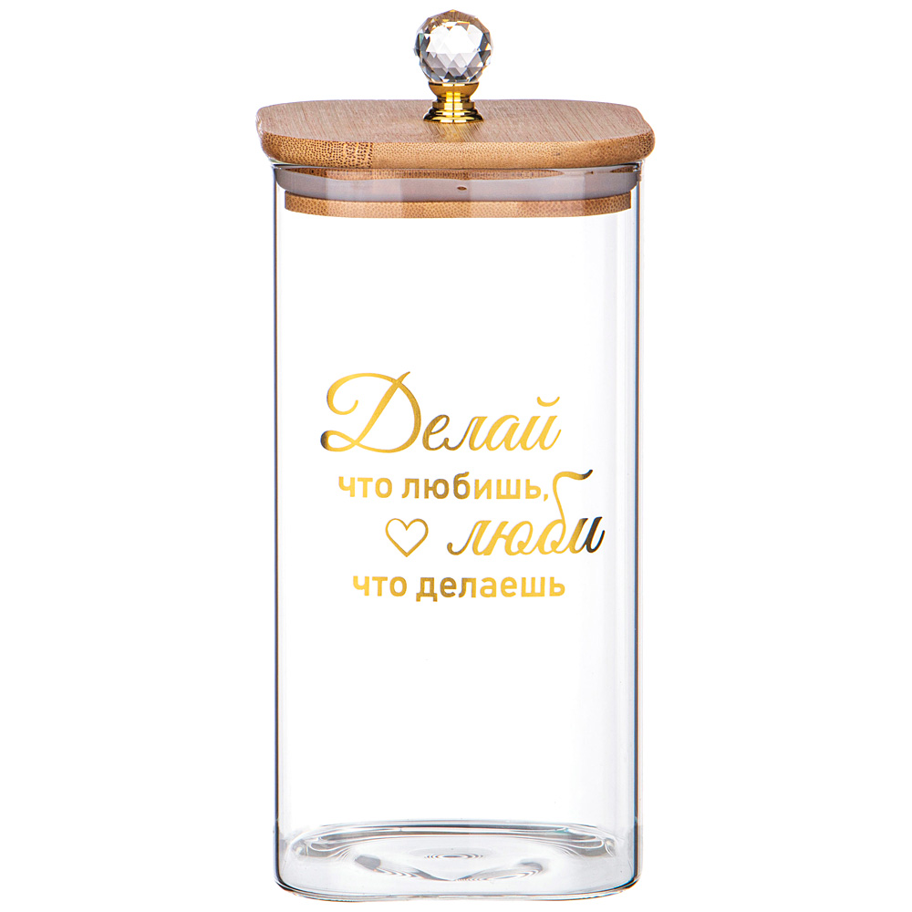 

Емкость для сыпучих продуктов Agness Kristall 889-159 1600 мл 10*10*19 см прозрачная, Прозрачный, Kristall