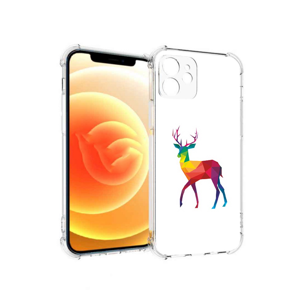 

Чехол MyPads Tocco для Apple iPhone 12 геометрический олень (PT157543.607.286), Прозрачный, Tocco