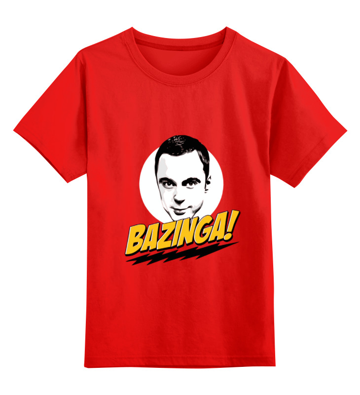 

Футболка детская Printio Bazinga! цв. красный р. 128, Bazinga!