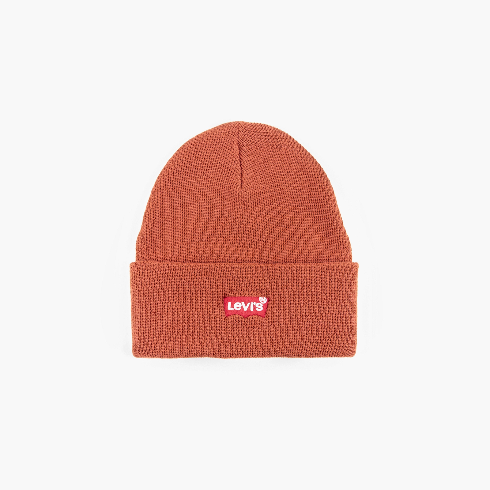 фото Шапка бини унисекс levi's red batwing embroidered beanie оранжевая, one size