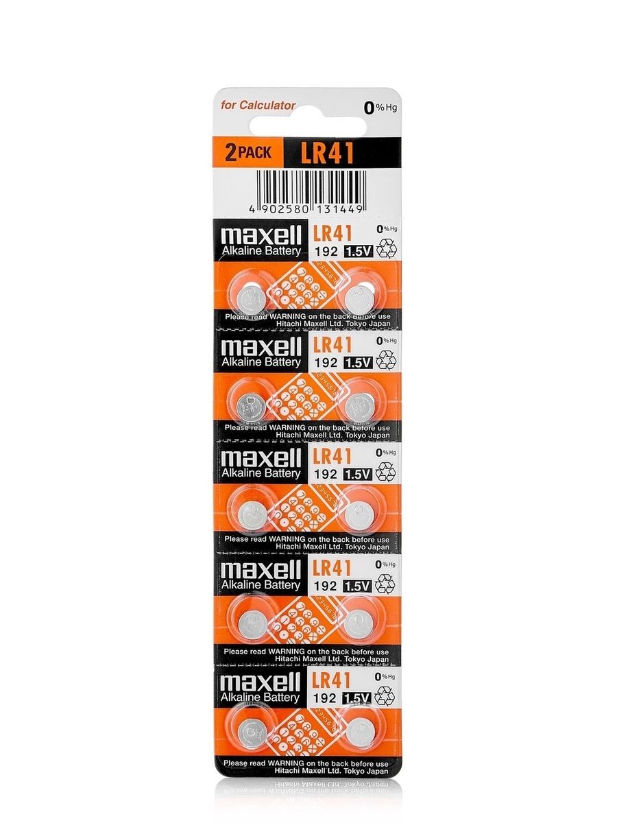 Часовая батарейка MAXELL LR41 (LR736, AG3, G3), в блистере 10 штук урологические прокладки для женщин depend normal 12 штук
