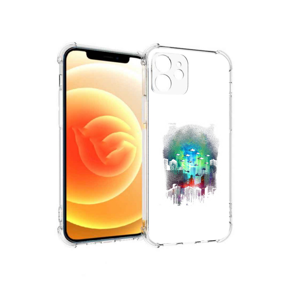 

Чехол MyPads Tocco для Apple iPhone 12 город в свечении (PT157543.607.296), Прозрачный, Tocco