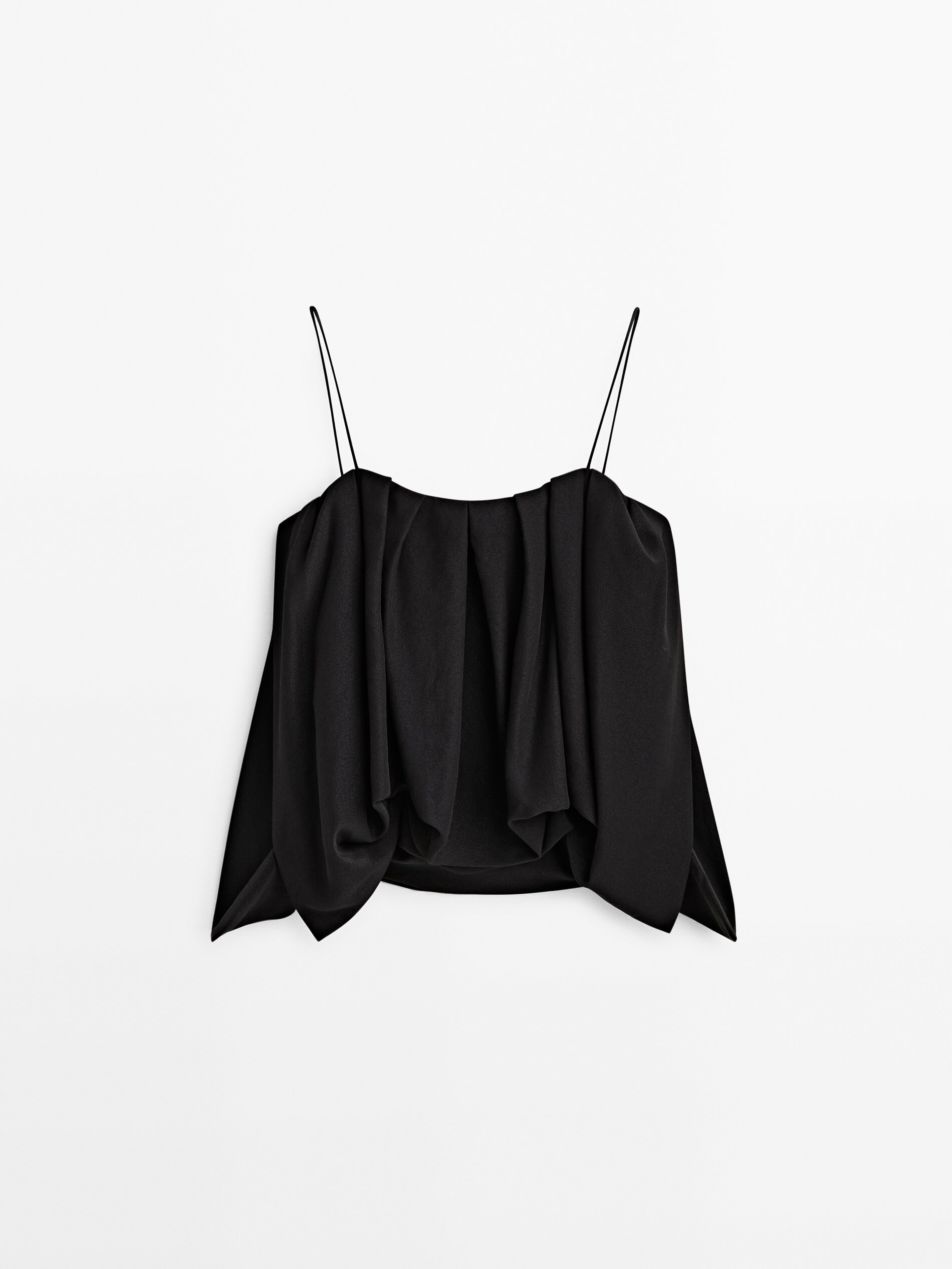 

Блуза женская Massimo Dutti 05145817800 черная S, 05145817800