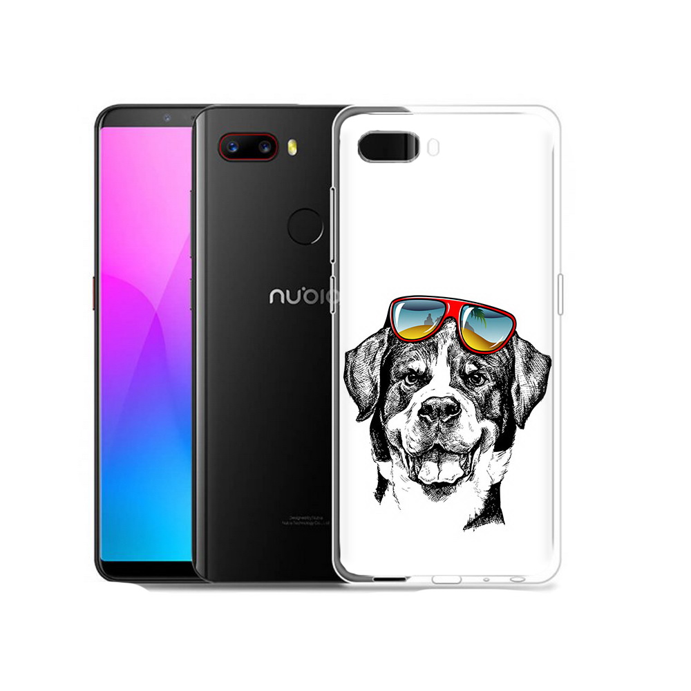 

Чехол MyPads Tocco для ZTE Nubia Z18 счастливая собака (PT115657.463.631), Прозрачный, Tocco