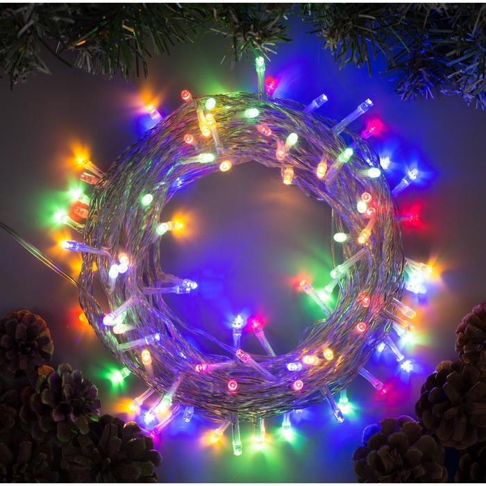 

Световая гирлянда новогодняя Luazon Lighting нить 5167158 10 м разноцветный, нить