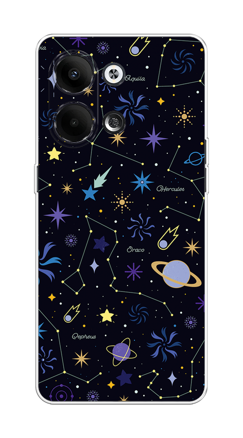 

Чехол на Oppo Reno9 Цветной космос, Желтый, 2512750-2