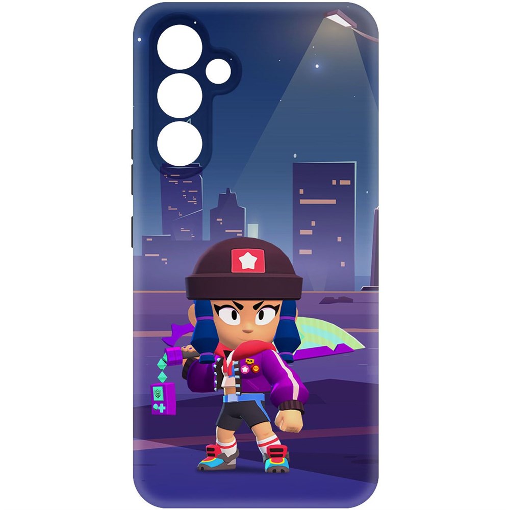 

Чехол-накладка Софт Brawl Stars - Героиня Биби для Samsung Galaxy A54 5G (A546), Черный