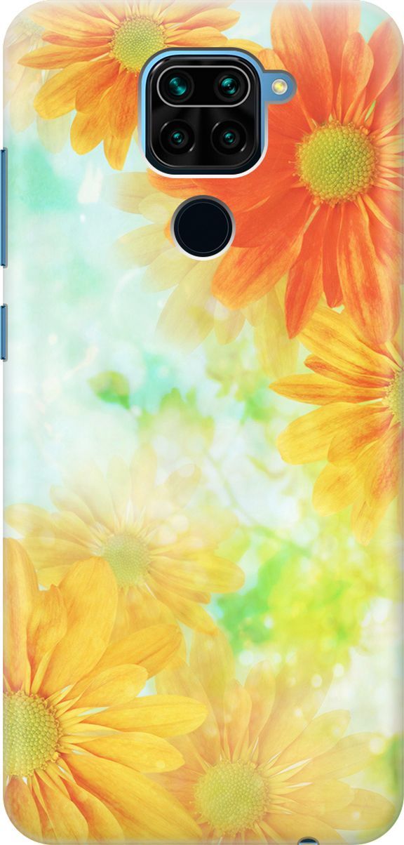 

Силиконовый чехол на Xiaomi Redmi Note 9 "Оранжевые цветы", Желтый;зеленый, 296
