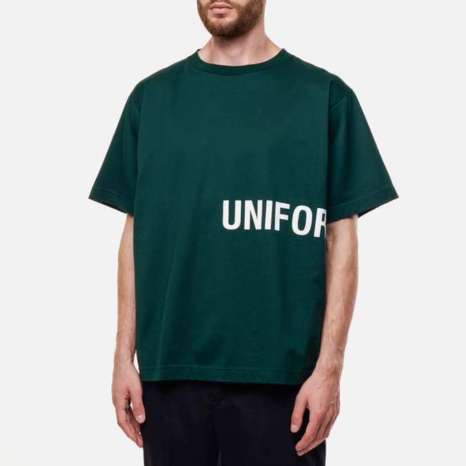 

Футболка мужская Uniform experiment UE-220052-GREEN зеленая L, UE-220052-GREEN