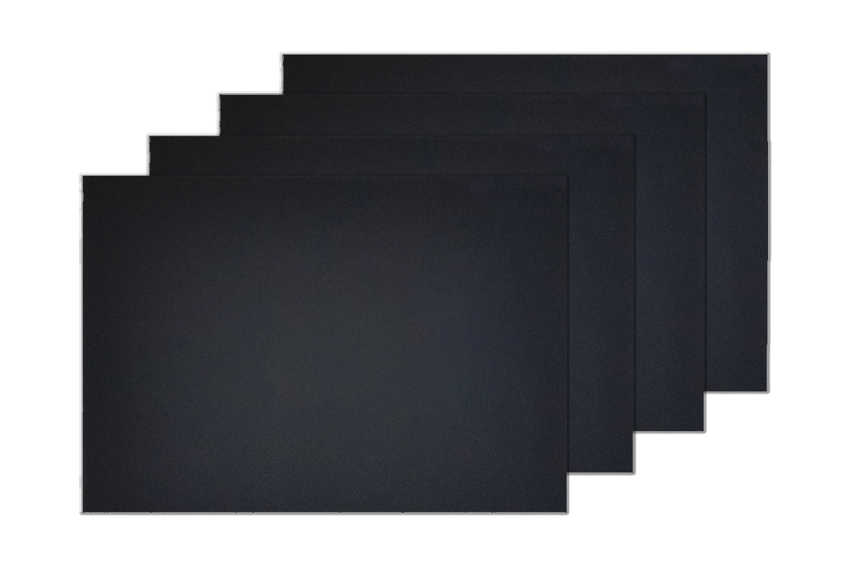 фото Набор холстов на подрамнике 4 шт, 40х60 см, хлопок 280 гр, цвет черный живопись по номерам