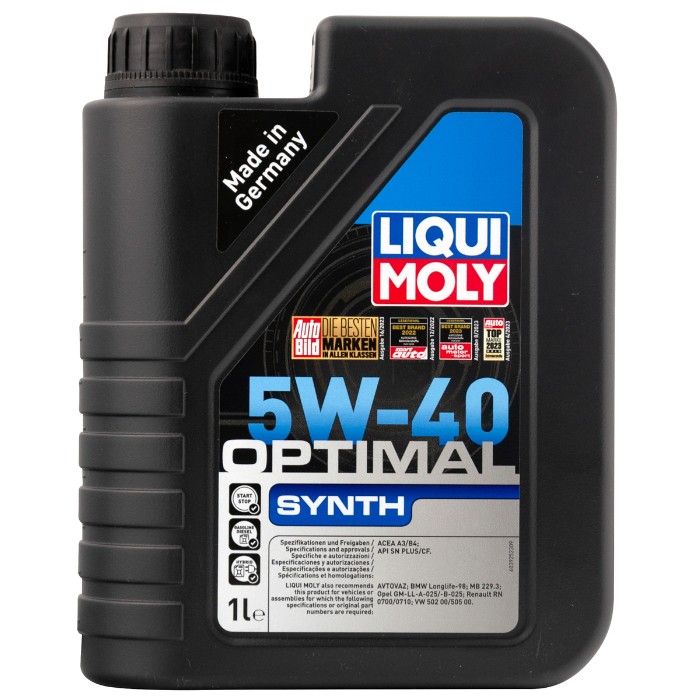 

Масло моторное Liqui Moly Optimal Synth 5W-40, синтетическое, 3925, 1 л, Optimal Synth 5W-40